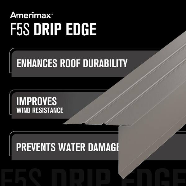 Amerimax Home Products F5S x 10 ft. Bronze Galvanized Steel Hemmed