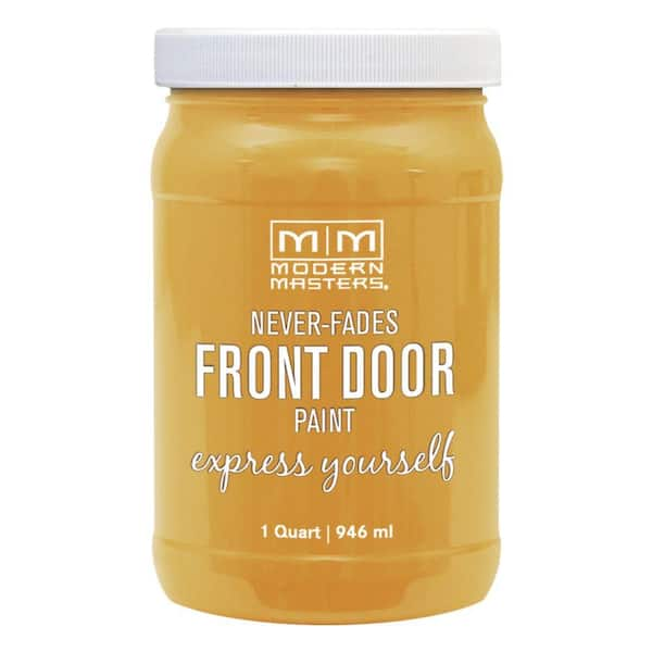 Modern Masters Express Yourself 1 qt. Satin Confident Yellow Water-Based  Front Door Paint 275281 - The Home Depot