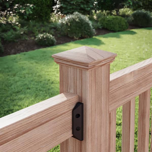 4 in. x 4 in. Hatteras Pyramid Cedar Wood Post Cap