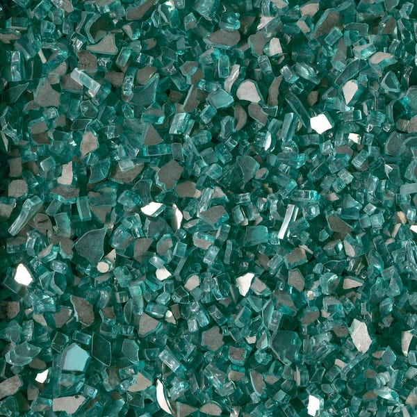 0.25 in. Aqua Blue Fire Glass - 20 lb. Bag