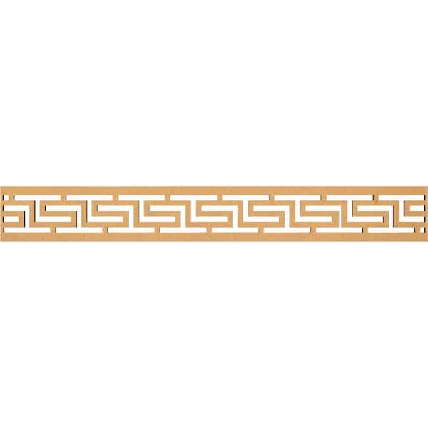 Ekena Millwork Tulum Fretwork 0.375 in. D x 46.5 in. W x 6 in. L MDF Wood Panel Moulding