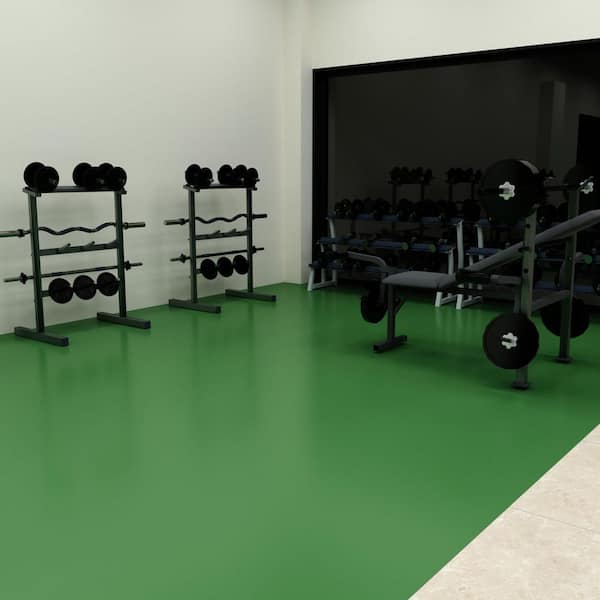 4 MIL x 3.28 ft. W x Cut to Length Vinyl Sheet Flooring, Residential Waterproof Flooring Roll in Green (53.82 sq. ft. )