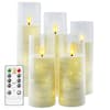 Ivory Flameless LED Candles with Timer Set of 5 TG-FC-5PIY