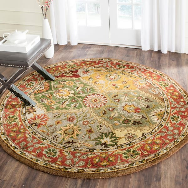 Heritage Multi 8 ft. x 10 ft. Oval Border Area Rug