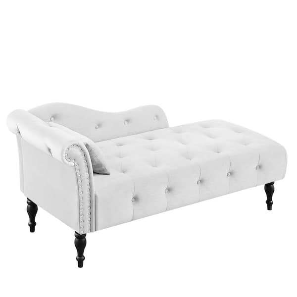 white chaise lounge indoor