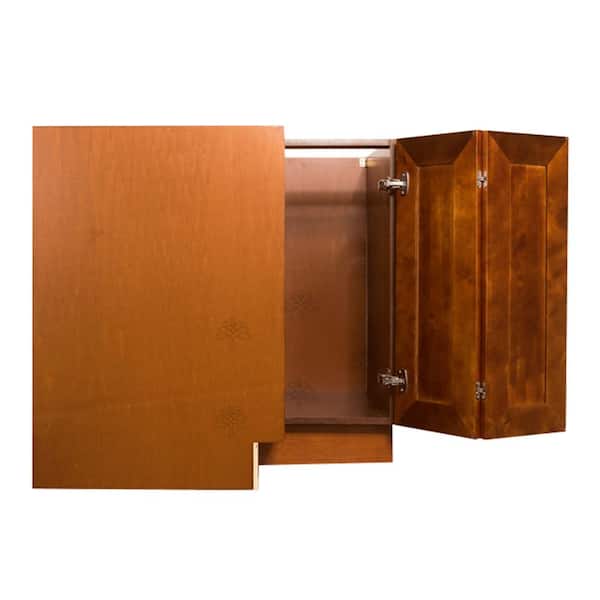 LIFEART CABINETRY Cambridge Assembled 36 in. x 34.5 in. x 24 in. Base Lazy Susan Cabinet in Chestnut