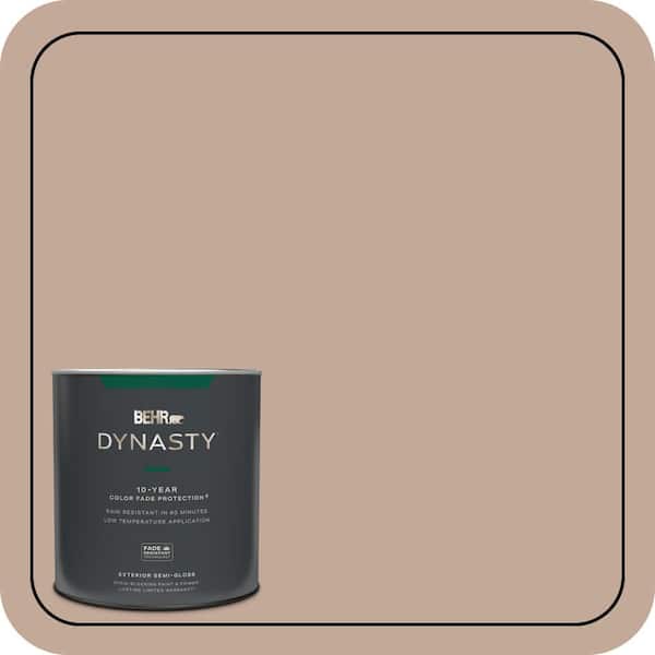 BEHR DYNASTY 1 qt. #760B-4 Adobe Straw Semi-Gloss Enamel Exterior Stain-Blocking Paint & Primer