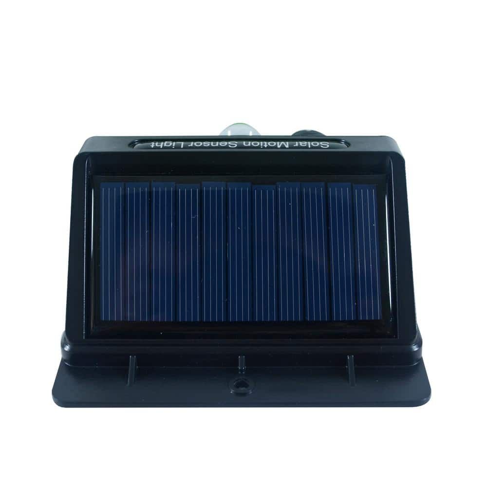 Black Solar Powered LED Motion Sensor Pathway Lights, 2-Pack