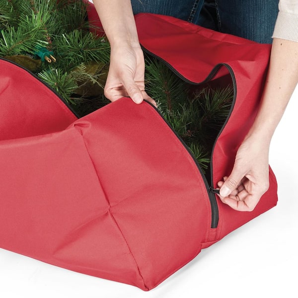 48 in. Red Multi-Use Decoration Storage Bag
