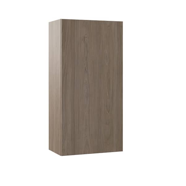 Hampton Bay Designer Series Edgeley Assembled 21x42x12 in. Wall Kitchen Cabinet in Driftwood