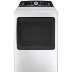 Profile 7.4 cu. ft. Smart Electric Dryer in White with Steam, Sanitize Cycle, and Sensor Dry, ENERGY STAR