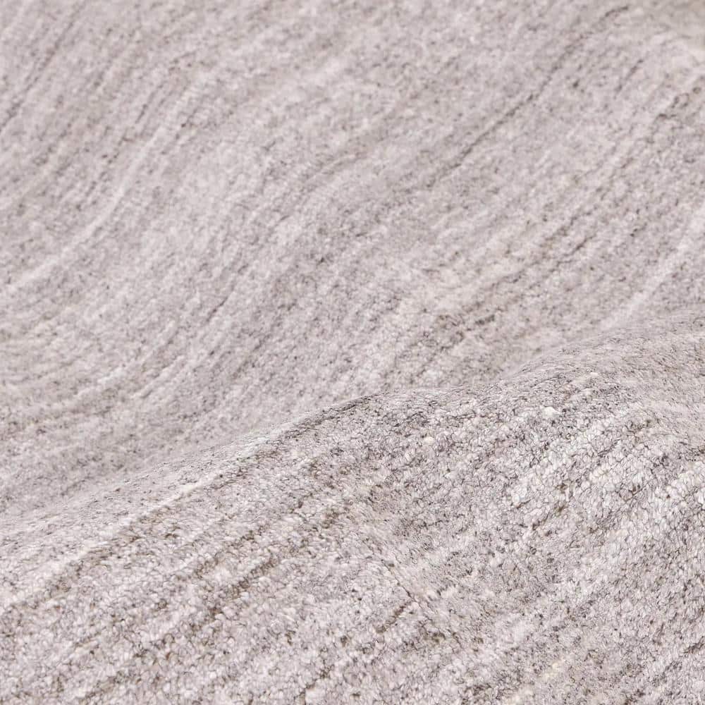 Halsey Tailored Texture 9' x 12' Wool-Blend Area Rug in Silver