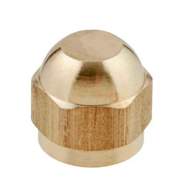 Everbilt 1/4 in. Flare Brass Cap Fitting 801519 - The Home Depot