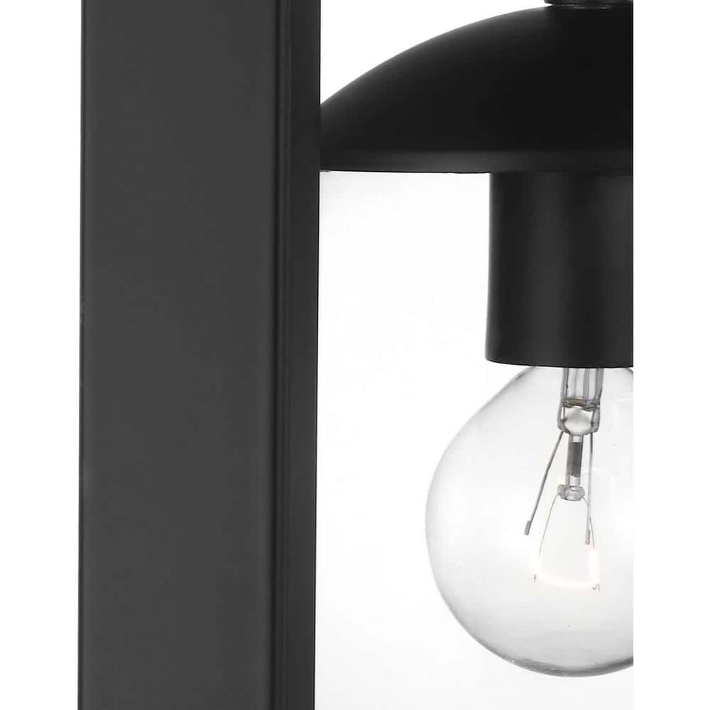 Atwell Matte Black 2-Light Pendant with Clear Globe Shades