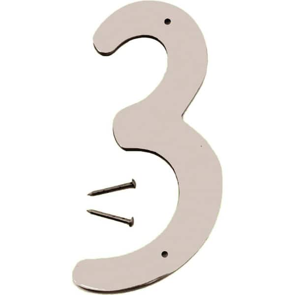HY-KO 4 in. Satin Nickel Number 3