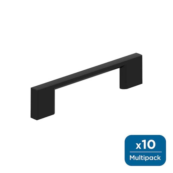 10-Pack Cityscape 3 3/4 in.  96mm  Modern Matte Black Bar Cabinet Pulls