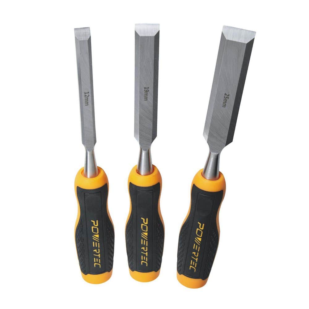Wood Chisel Set-1 in. 3/4 in. and 1/2 in. Bevel-Edge Bench Chisels w/ Drop Forged Chrome Vanadium Steel Blade (3-Piece) price history on PriceWatchPro