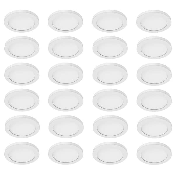 5/6 in. Downlight 800-Lumens Switchable 5 CCT 12-Watt Dimmable LED Canless Recessed Downlight With Night Light (24-Pack)