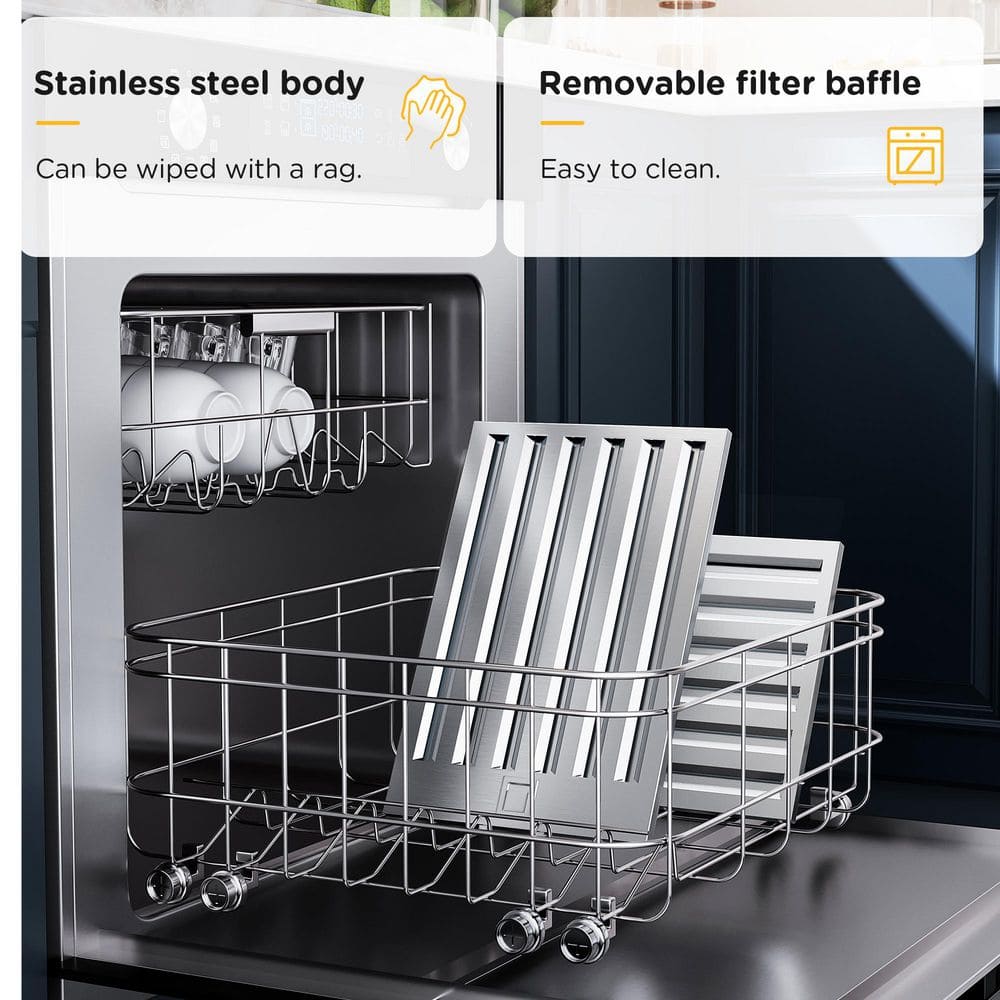 30-Inch Stainless Steel Island Range Hood with Gesture Control
