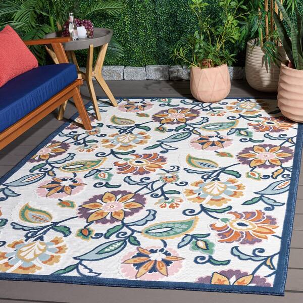 Cabana 6 x 10 Ivory/Multi Floral CBN432A Area Rug