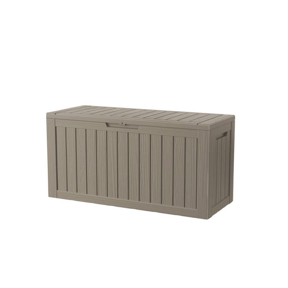 80 Gal. Brown Resin Deck Box Outdoor Storage Box for Patio Furniture price history on PriceWatchPro