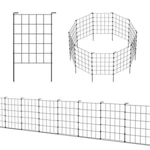 Rustproof Metal Wire Border Animal Barrier, 23.2 in. Garden Fence Fencing in Black (35-Pack)