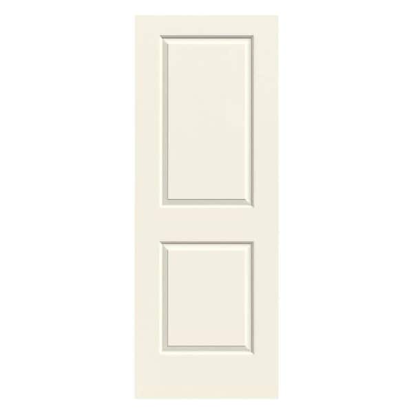 JELD-WEN 36 in. x 80 in. Carrara 2 Panel No Bore Solid Core Vanilla Painted Molded Composite Interior Door Slab