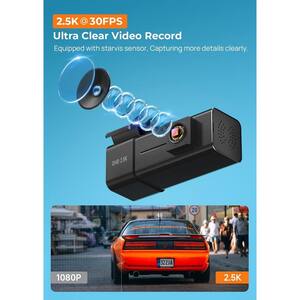 Dashcam Avec Vision Nocturne VECHTEL 2K Wi-Fi Dashcam Auto Avec Écran IPS De 3 Pouces Dash Cam Auto Avec Vision Nocturne, SD 128GB Inclus, G-Sensor, 24H Mode Parking, Enregistrement En Boucle, Assistant