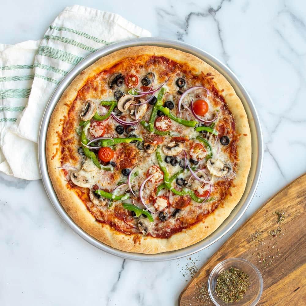 15-Inch Silver Aluminum Traditional Pizza Pan