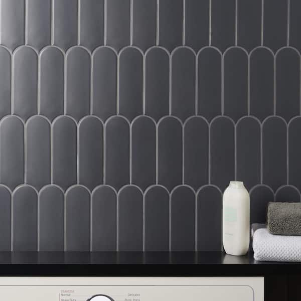Aerial Charcoal 2.83 in. x 7.67 in. Matte Ceramic Wall Tile (5.15 sq. ft./Case)