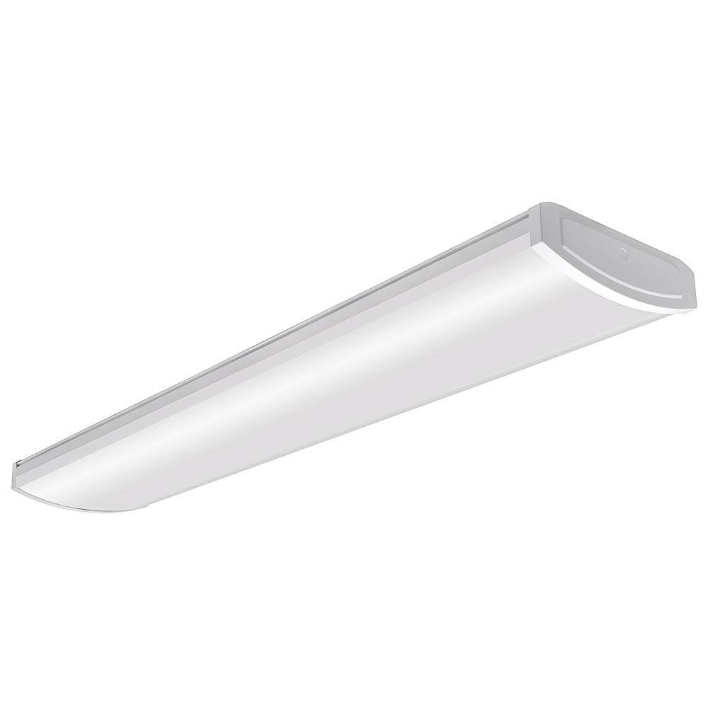 4 ft. 5200 Lumens Garage Light LED White Wraparound Light 120-277V 57W Bright White 4000K Low Profile Dimmable price history on PriceWatchPro