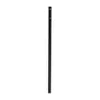 Vinings 2 in. x 2 in. x 6 ft. Black Aluminum Fence Line Post with Flat Cap