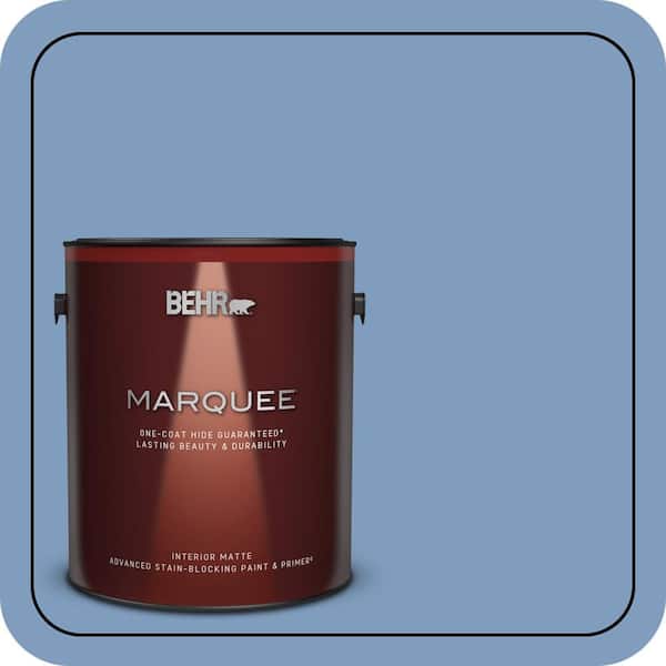 BEHR MARQUEE 1 gal. #M530-4 Washed Denim One-Coat Hide Matte Interior Paint & Primer