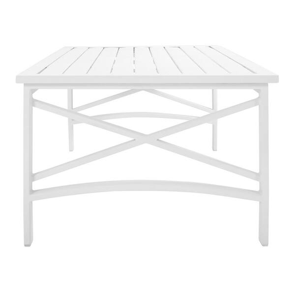 Crosley Kaplan White Rectangle Metal Outdoor Coffee Table Co6207 Wh The Home Depot - White Metal Patio Coffee Table Crosley Kaplan White Rectangle Metal Outdoor Coffee Table Co6207 Wh The Home Depot - White Metal Patio Coffee Table