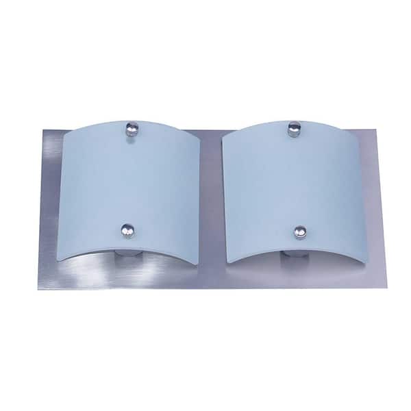 Filament Design 2-Light Satin Steel Bath Light