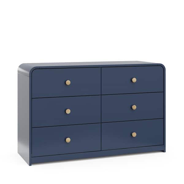 Storkcraft Santos Midnight Blue 6-Drawer 48.13 in. Wide Dresser