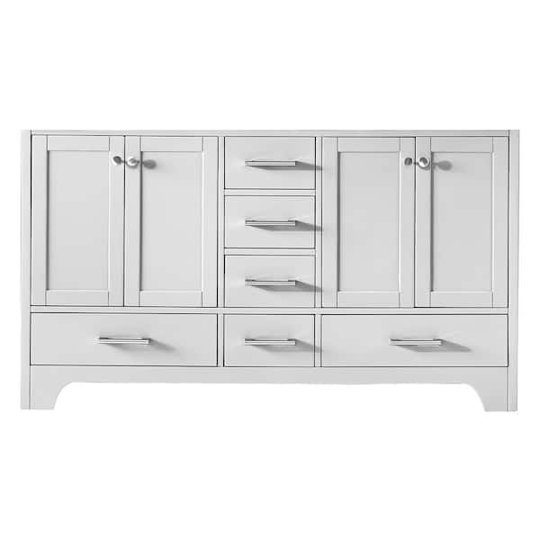 Exclusive Heritage Clariette 59.2 in. W x 21.7 in. D x 33.5 in. H Bath Vanity Cabinet Only in White