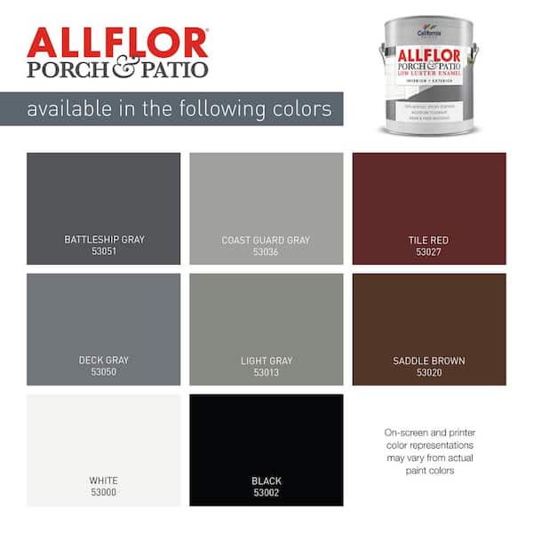 California Paints Gallon Tile Red ALLFLOR Porch and Floor Enamel
