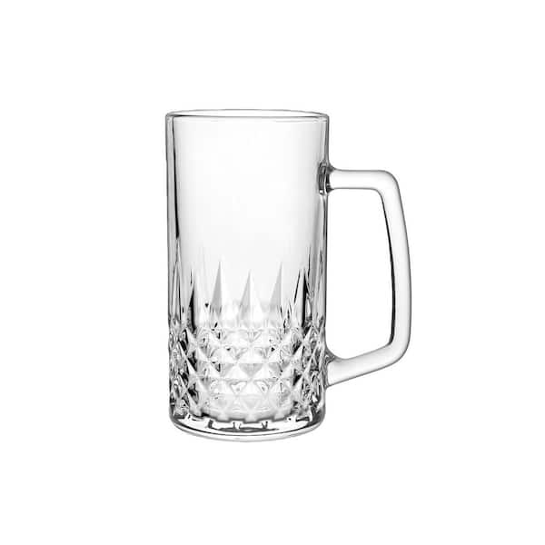 20 oz. Crystal Beer Glasses with Handle (Set of 2), Glass Beer Mugs, High-Quality, Lead-Free, Durable Beer Mugs