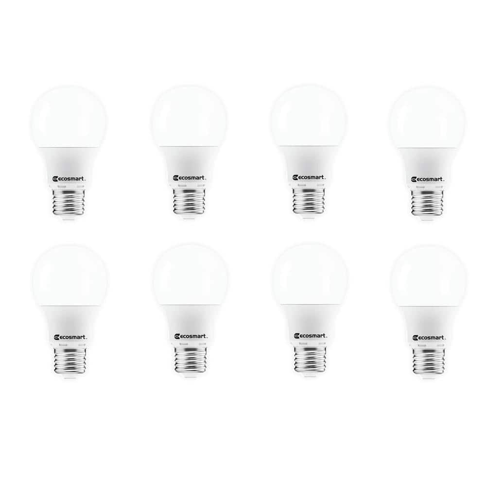 40-Watt Equivalent A19 Non-Dimmable LED Light Bulb Daylight (8-Pack)