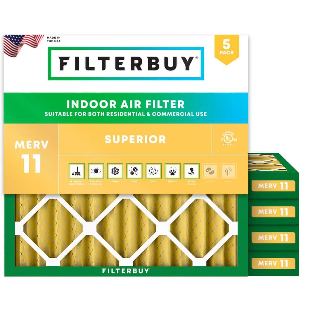 17 in. x 17 in. x 2 in. MERV 11 (FPR 7) Allergen Defense Pleated HVAC AC Furnace Air Filters Replacement (5-Pack) price history on PriceWatchPro