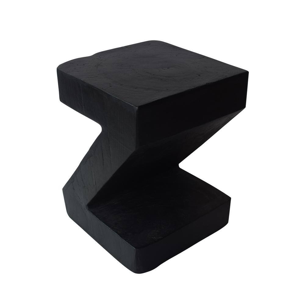 Mid Century Modern 12.5 in. Lightweight Concrete Outdoor Side Table, Patio 