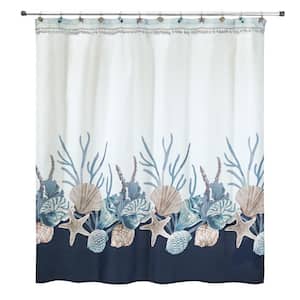 Blue Lagoon 72 in. Multicolor Shower Curtain