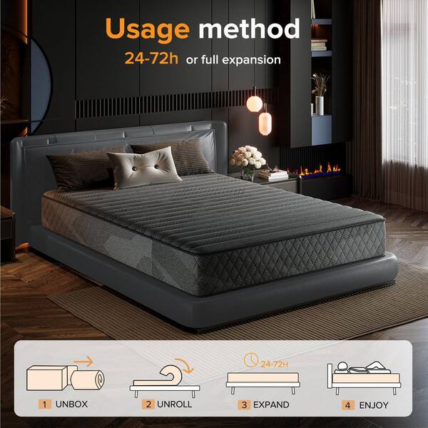 LIBORIA Cooling Breathable King Medium Hybrid Memory Foam 12