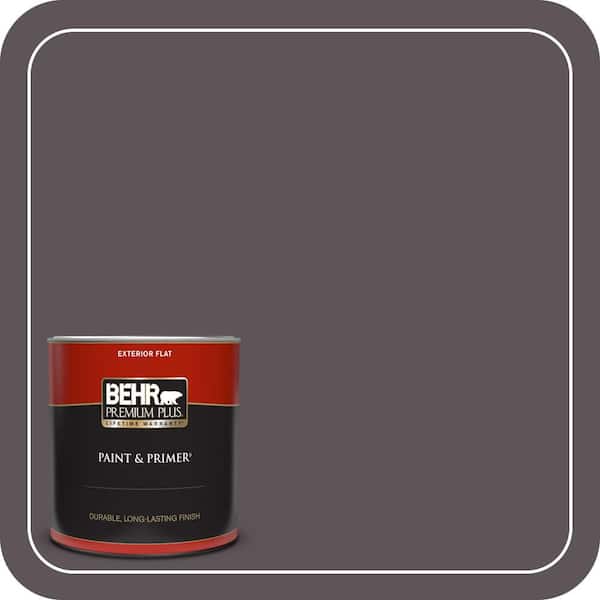 BEHR PREMIUM PLUS 1 qt. #N570-6 Virtuoso Flat Exterior Paint & Primer