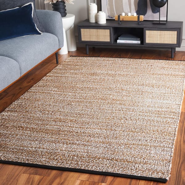 Natural Fiber 6 ft. x 6 ft. Natural/Bleach Abstract Woven Square Area Rug