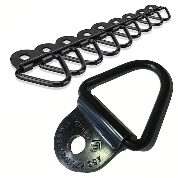 2 in. Heavy Duty Truck Bed Tie Down Anchors Rings Trailers Hook Cargo Bolt on V Ring Pickups Rail Accessories (10-Pack)