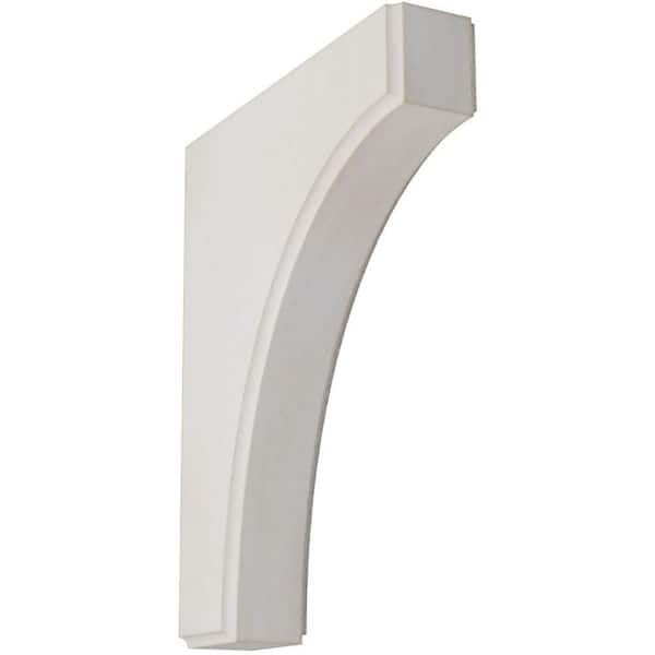 Ekena Millwork 1-3/4 in. x 10 in. x 8 in. Chalk Dust White Clarksville Wood Vintage Decor Bracket