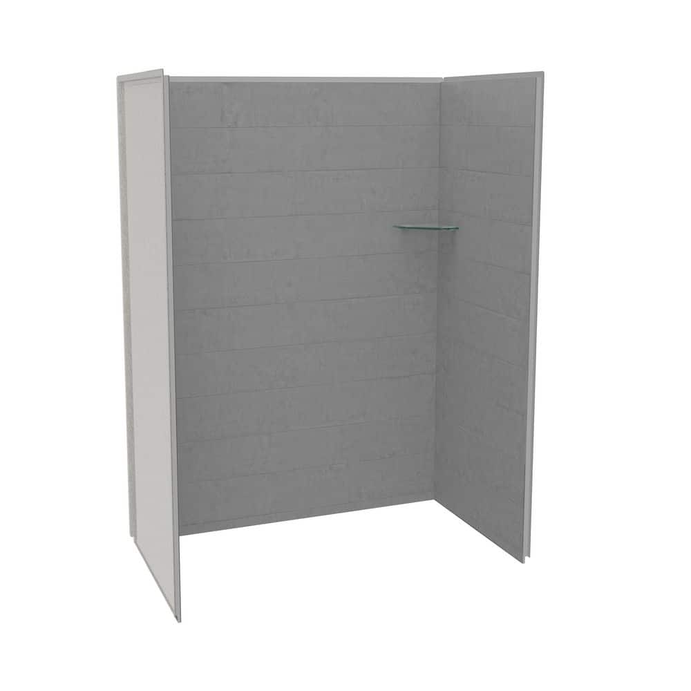 Utile 60 in. W x 32 in. D x 80 in. H 3-piece Direct-to-Stud Composite Alcove Shower Wall Surrounds in Sleek Smoke price history on PriceWatchPro