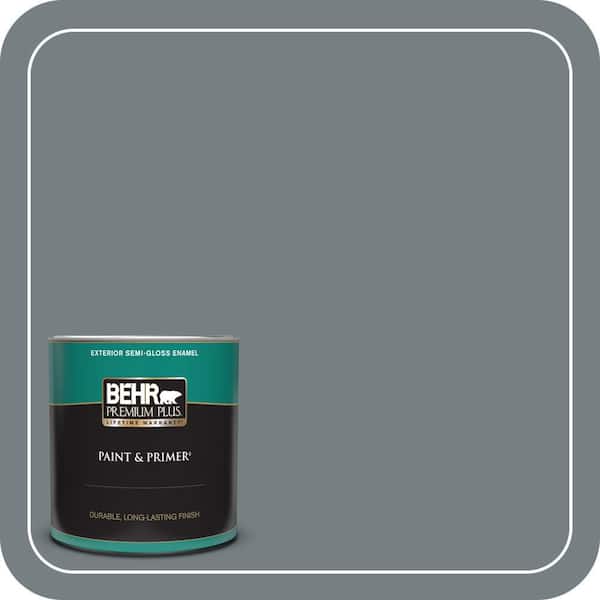 BEHR PREMIUM PLUS 1 qt. #BNC-39 Peak Point Semi-Gloss Enamel Exterior Paint & Primer